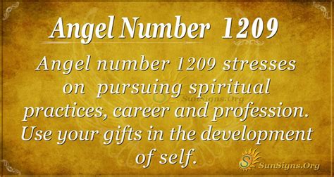 1209 Angel Number Meaning